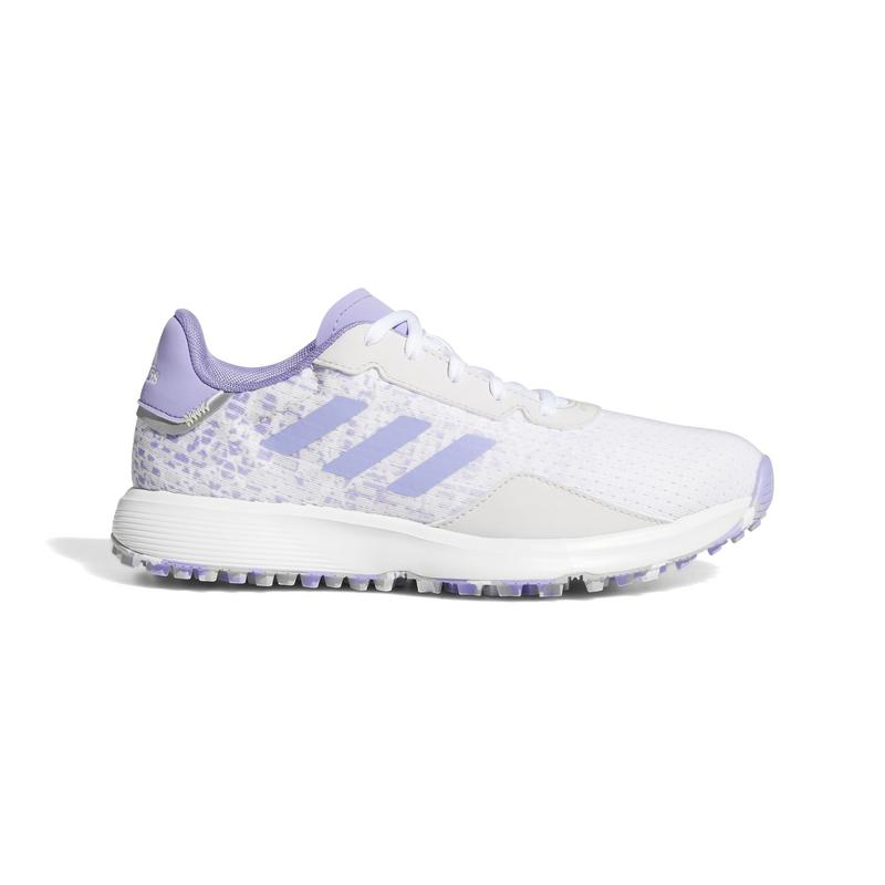 adidas Junior S2G Spikeless Golf Shoes - White/Purple/Grey - main image