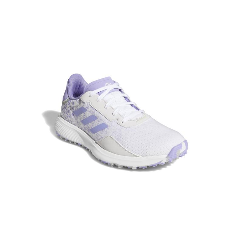 adidas Junior S2G Spikeless Golf Shoes - White/Purple/Grey - main image