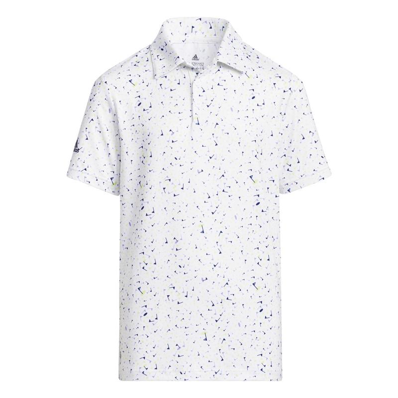 adidas Boys Flag Print Golf Polo Shirt - Green - main image