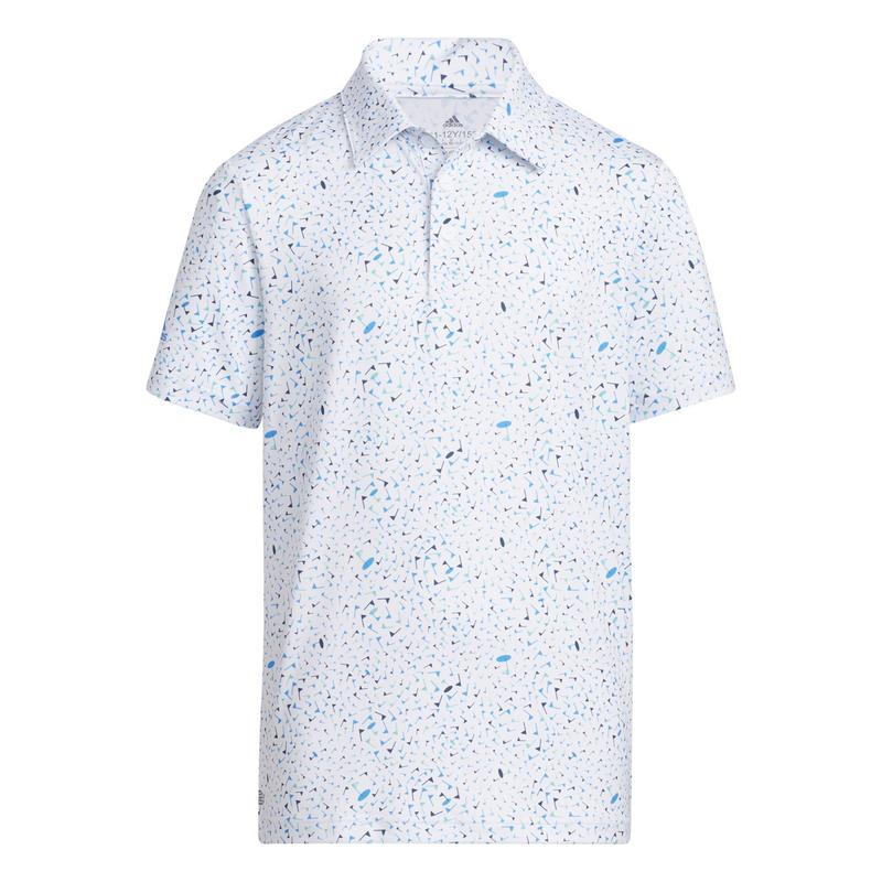 adidas Boys Flag Print Golf Polo Shirt - Blue - main image