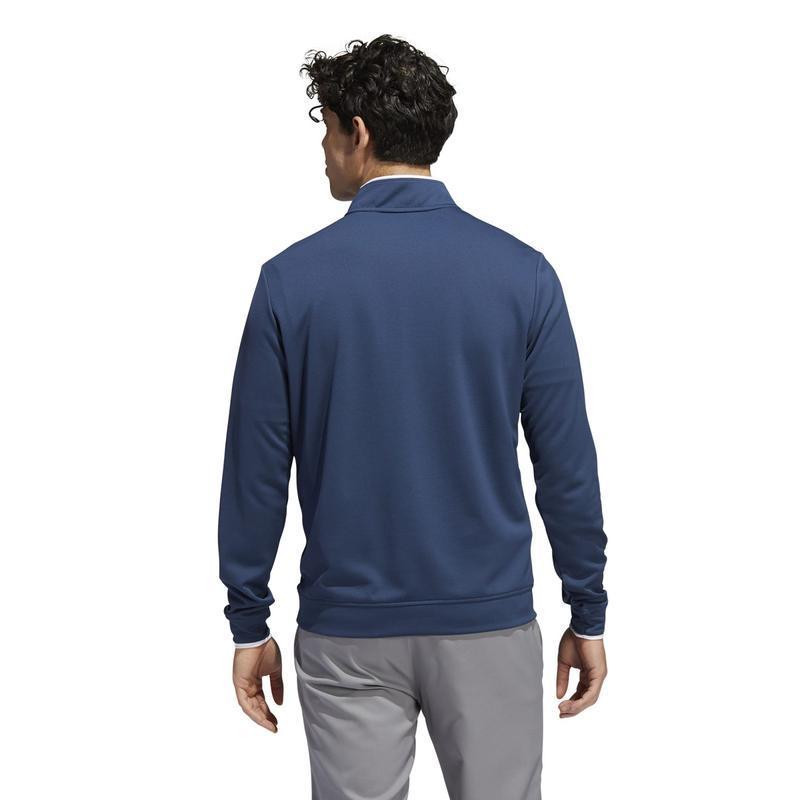 adidas Lightweight Quarter Zip Golf Sweater - Navy