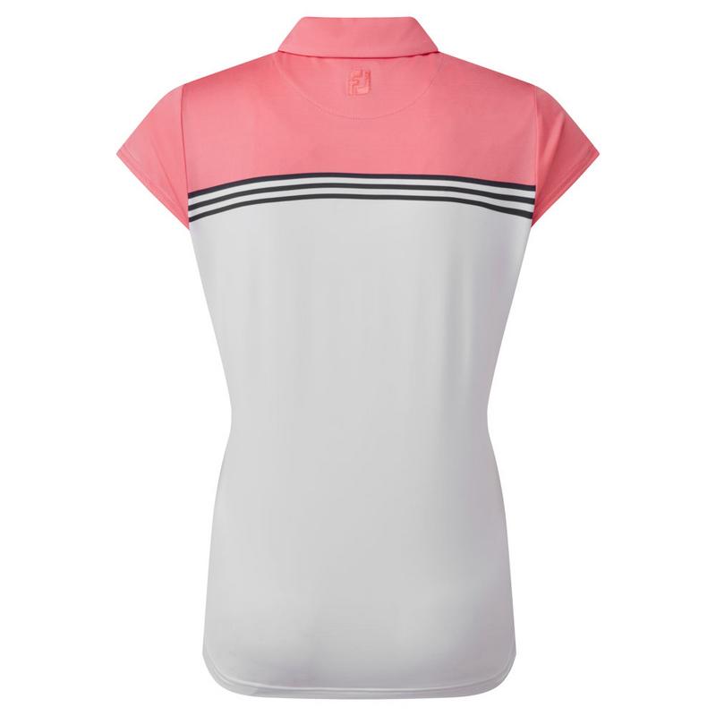 FootJoy Womens Engineered Colour Block Lisle Golf Polo Shirt - main image