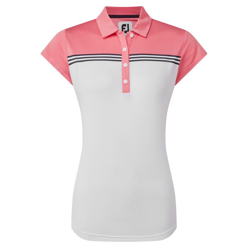 FootJoy Womens Engineered Colour Block Lisle Golf Polo Shirt - main image