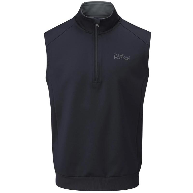 Oscar Jacobson Trent Tour Sleeveless Golf Sweater - Black - main image