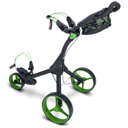 Big Max IQ+ 3 Wheel Golf Push Trolley - Black/Lime - main image