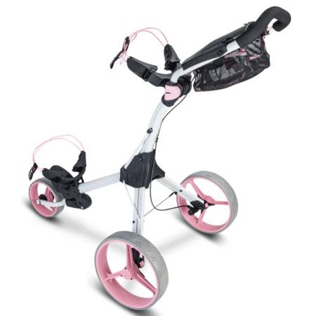 Big Max IQ+ 3 Wheel Golf Push Trolley - White/Pink - main image