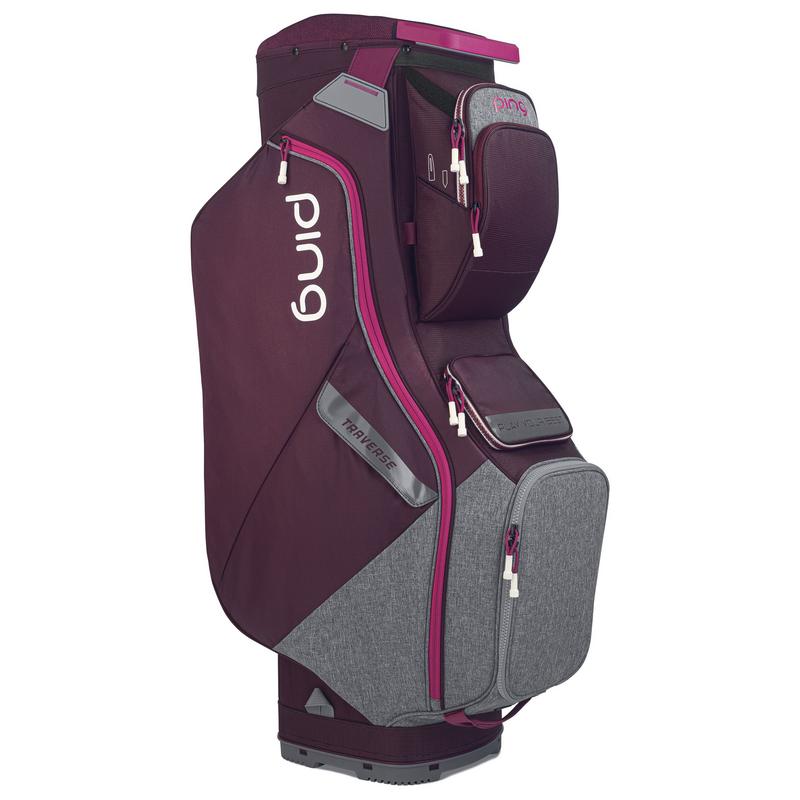 Ping Traverse 214 Golf Cart Bag - Garnet/Heathered Grey - main image