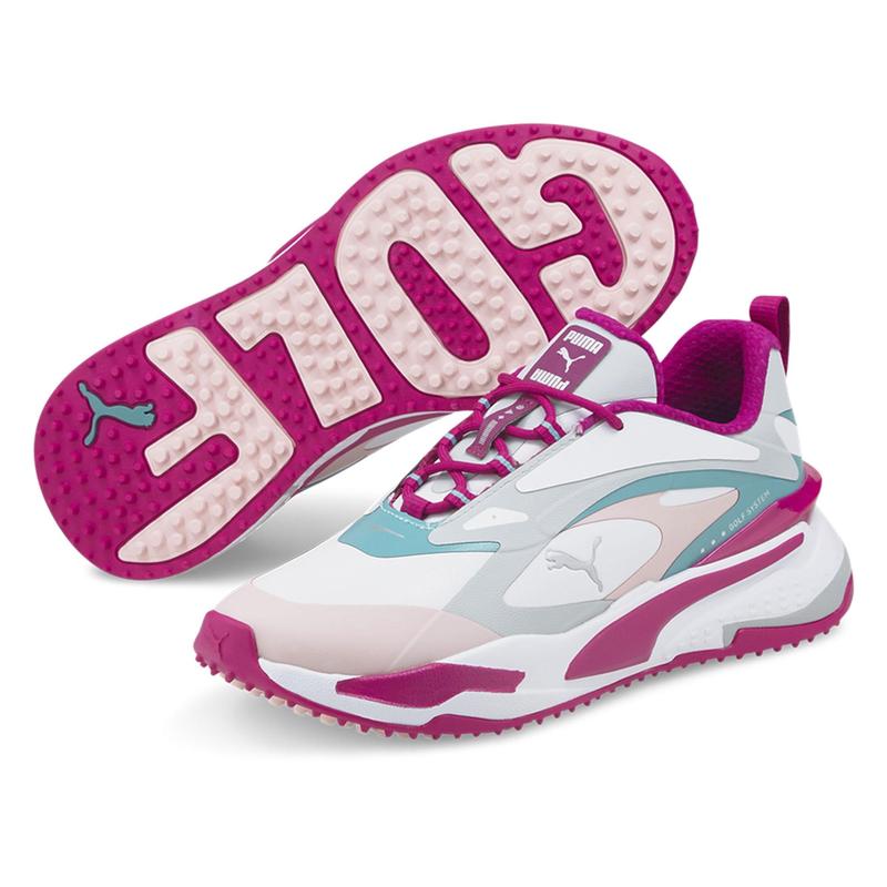 Puma GS Fast Womens Golf Shoes - White/Pink
