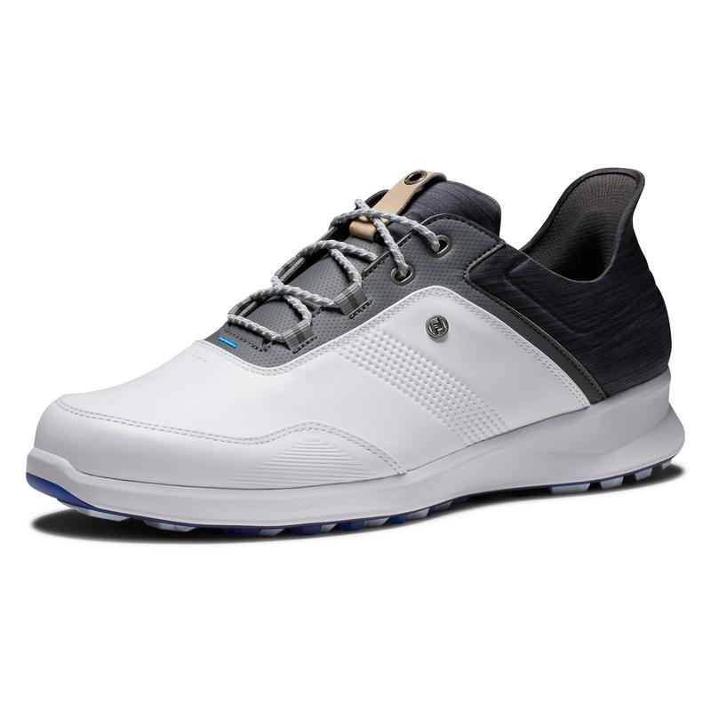 FootJoy Stratos Golf Shoe 2022 - White/Charcoal/Blue jay|Click Golf