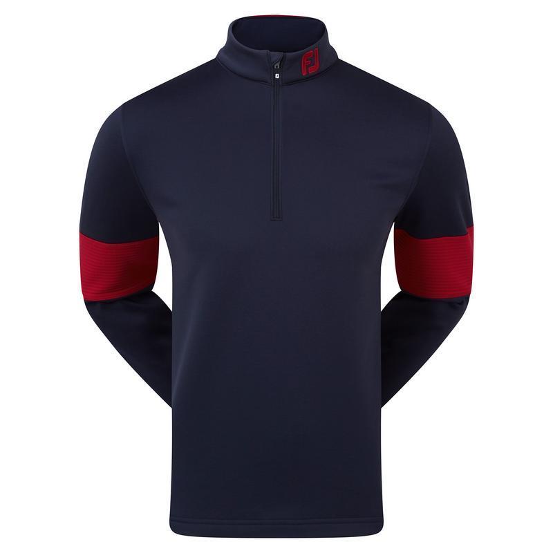 FootJoy Ribbed Chillout XP Golf Sweater - Navy/Red - main image