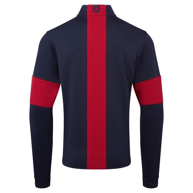 FootJoy Ribbed Chillout XP Golf Sweater - Navy/Red - main image