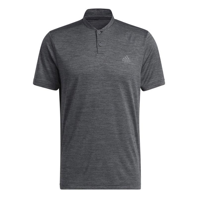 adidas Textured Stripe Golf Polo - Black - main image