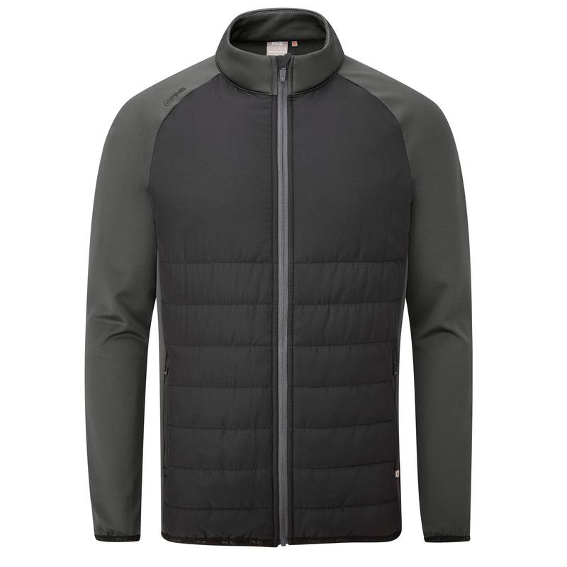 Ping Arlo Quilted Hybrid Golf Jacket - Black/Asphalt - main image
