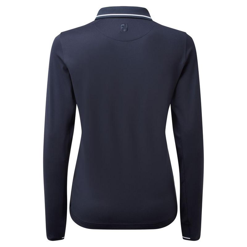 FootJoy Ladies Thermal Long Sleeve Golf Polo Shirt - Navy - main image