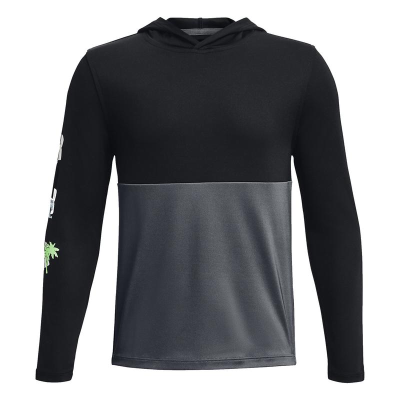 Under Armour Boys UA MultiLogo Golf Hoodie Black Click Golf