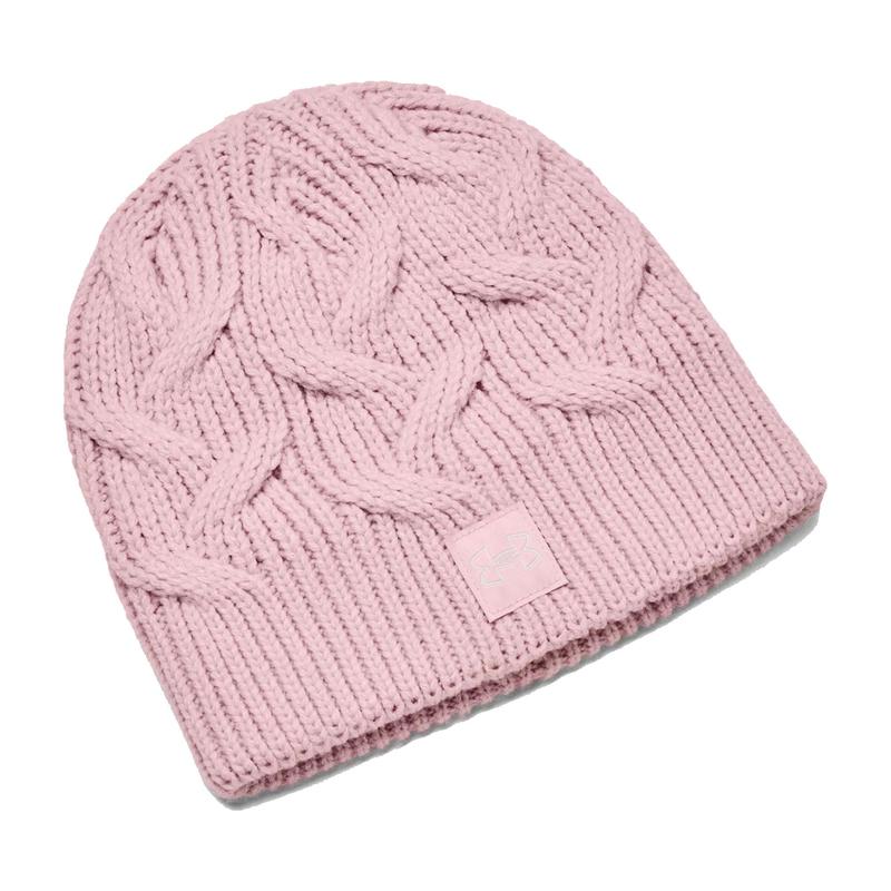 Under Armour Womens UA Halftime Cable Knit Beanie - Pink - main image