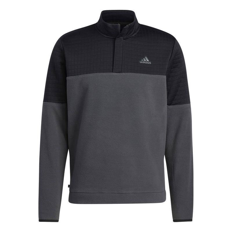 adidas DWR 1/4 Zip Golf Sweater - Black/GreySIX - main image