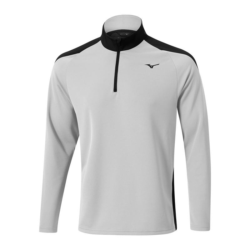 Mizuno Breath Thermo Winter Brz 1/4 Zip Golf Midlayer - Grey - main image