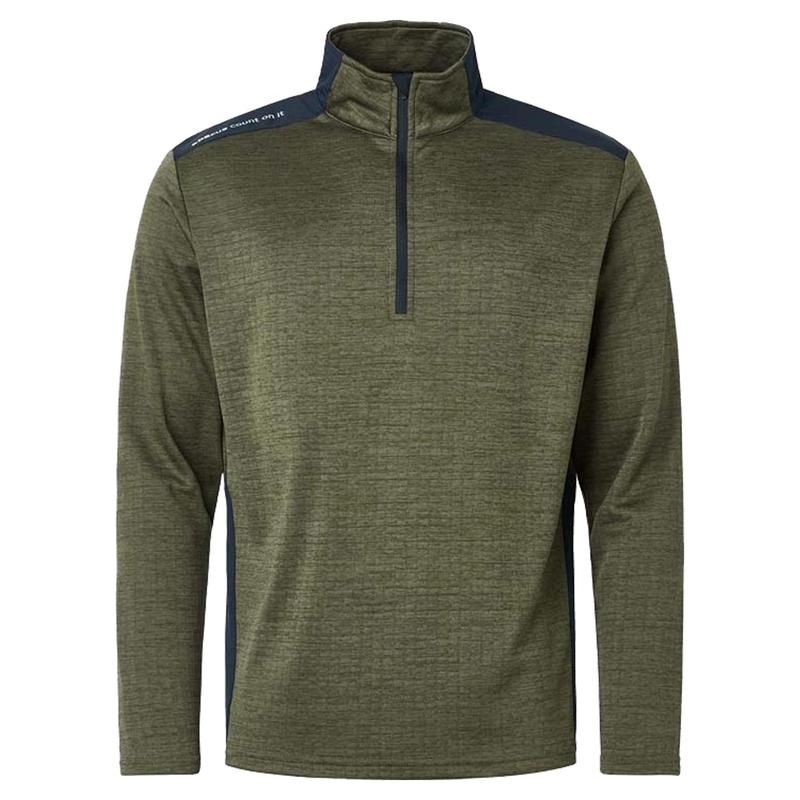 Abacus Sunningdale Half Zip Golf Sweater - Olive