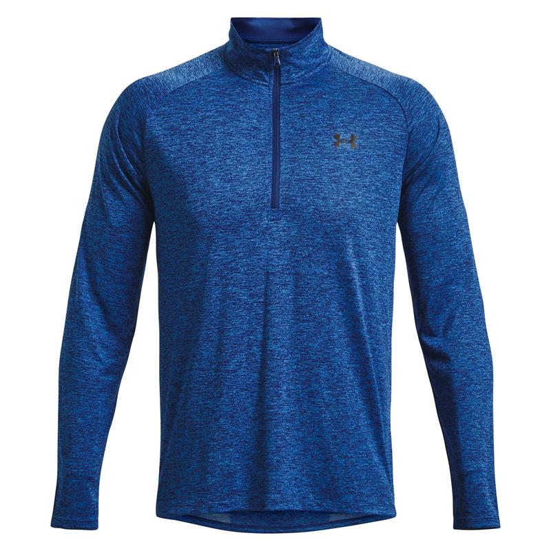 Under Armour Tech 2.0 Half Zip Long Sleeve Golf Top - Blue Mirage - main image