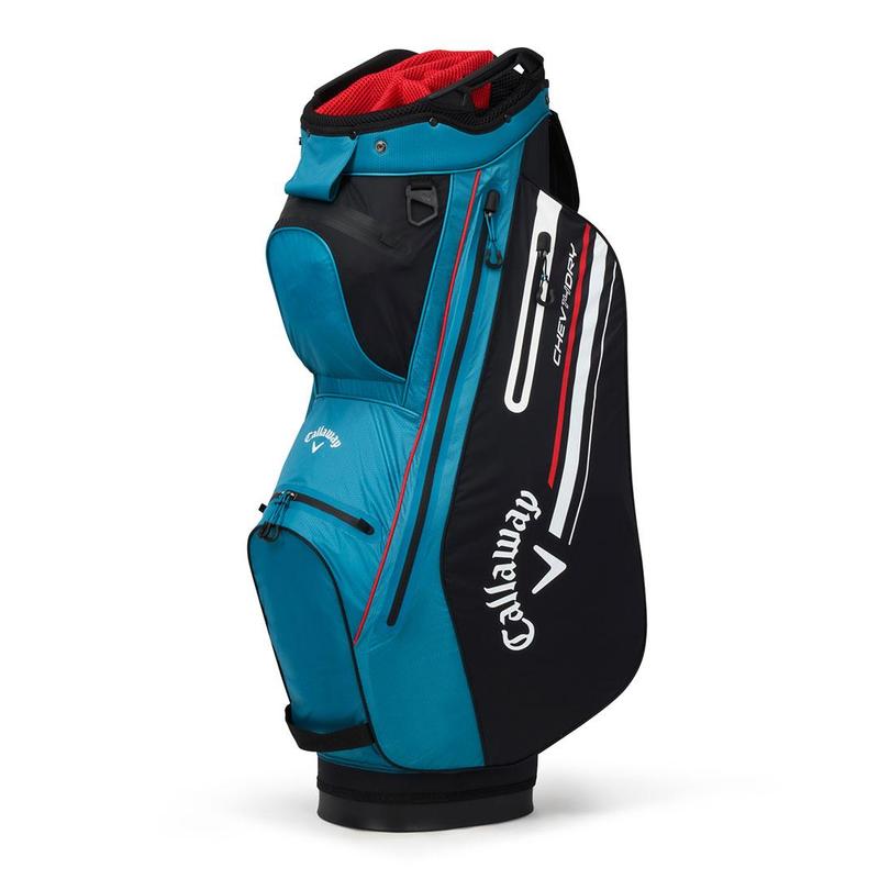 Callaway Golf Chev Dry 14 Waterproof Cart Bag 2023 Aqua/Black/Fire