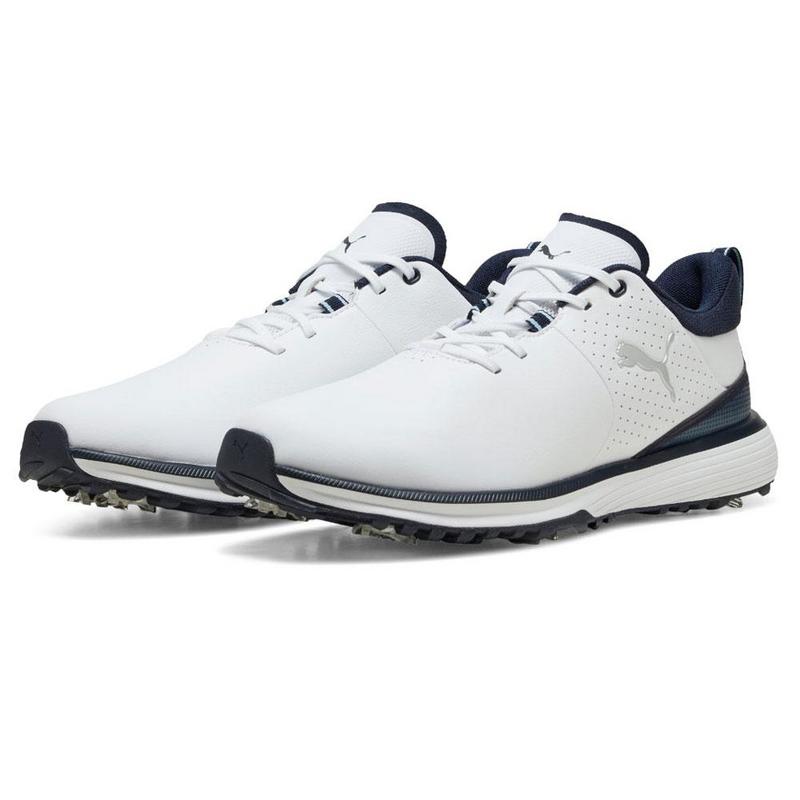 Puma Fusion Grip ST Golf Shoes -  Puma White/Puma Silver/Deep Navy - main image