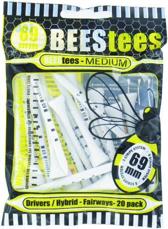Brand Fusion BEEStees Wooden Golf Tees (25 Tee Pack)