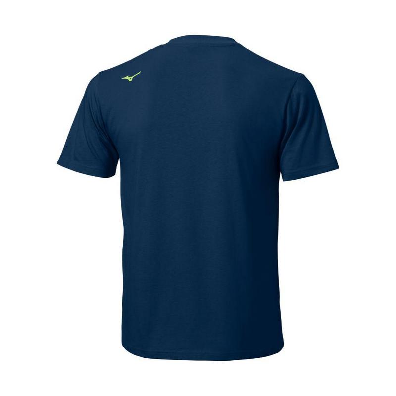 Mizuno Crossed Clubs Cotton Short Sleeve Tee Shirt - Estate Blue - main image