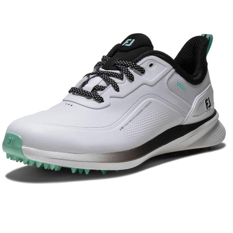 FootJoy Pro SL Golf Shoes - White/Black/Teal - main image