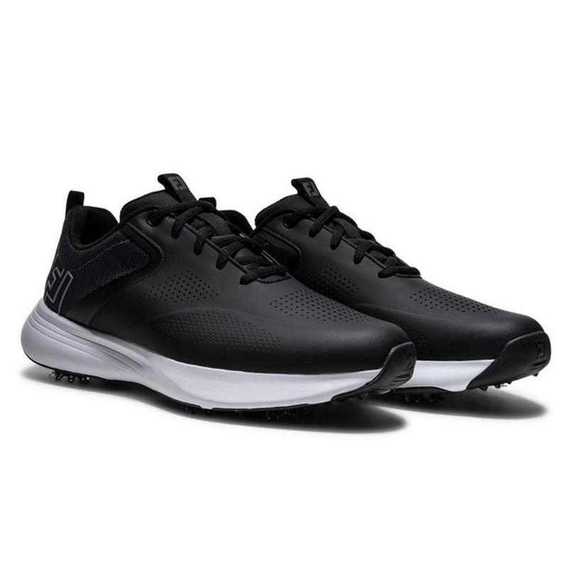 FootJoy Qualifier Golf Shoes - Black/White/Grey - main image