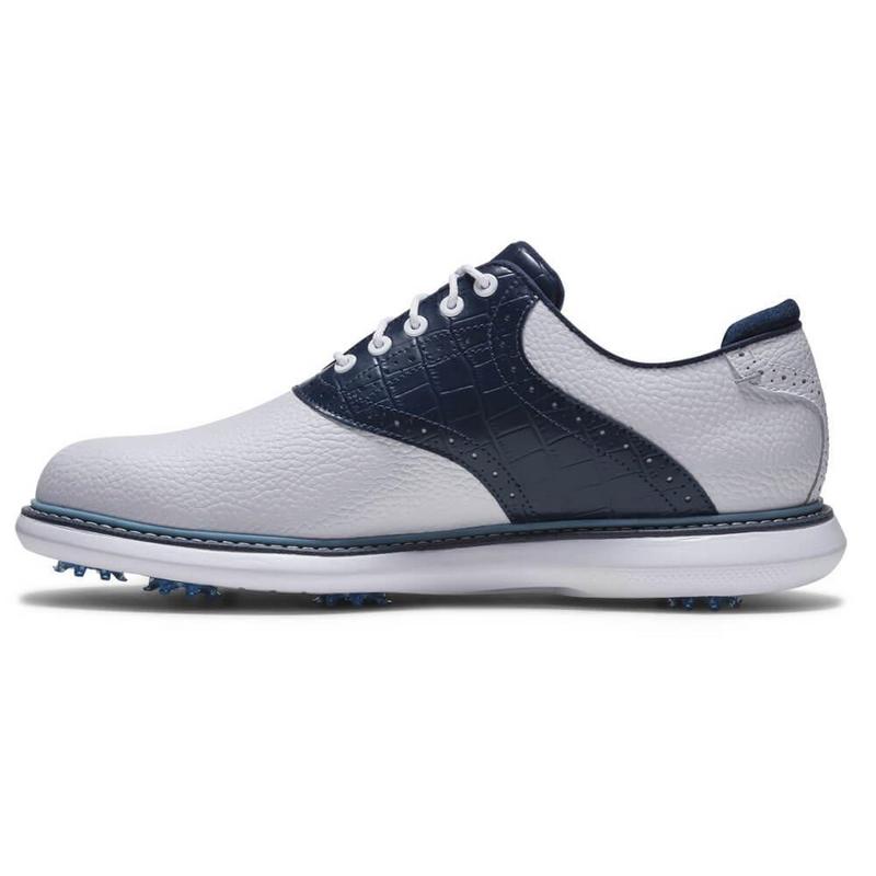 FootJoy Traditions Golf Shoes - White/Navy/Blue - main image