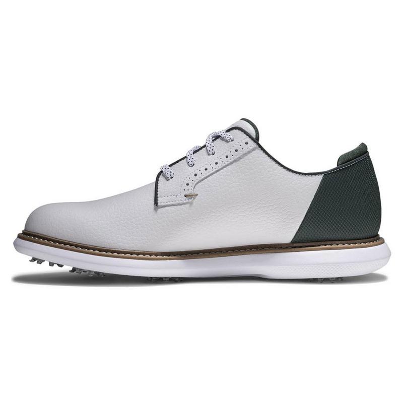FootJoy Traditions Blucher Golf Shoes - White/Green - main image