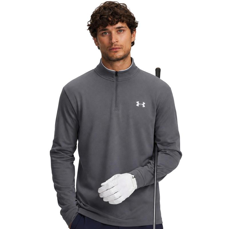 Under Armour UA Matchplay Golf 1/4 Zip Sweater - Castlerock/White - main image