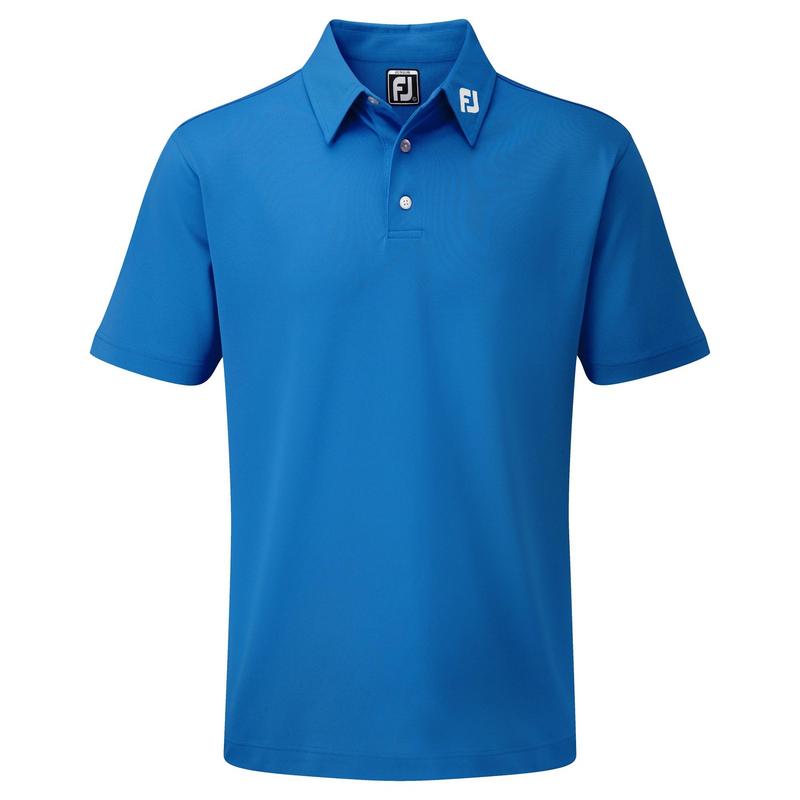 FootJoy Junior Stretch Pique Solid Golf Shirt - Blue - main image
