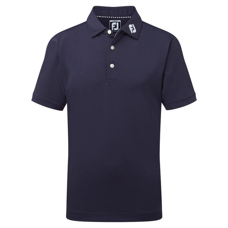 FootJoy Junior Stretch Pique Solid Golf Shirt - Navy - main image
