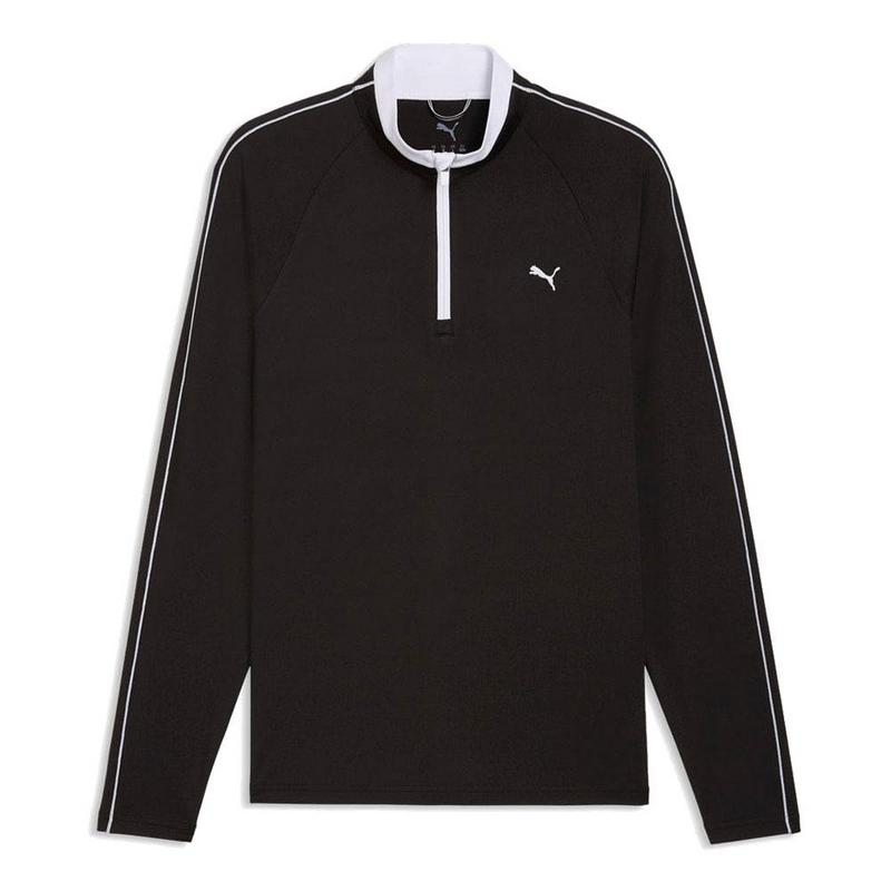 Pure 3.0 1/4 Zip Golf Sweater - Puma Black/White Glow