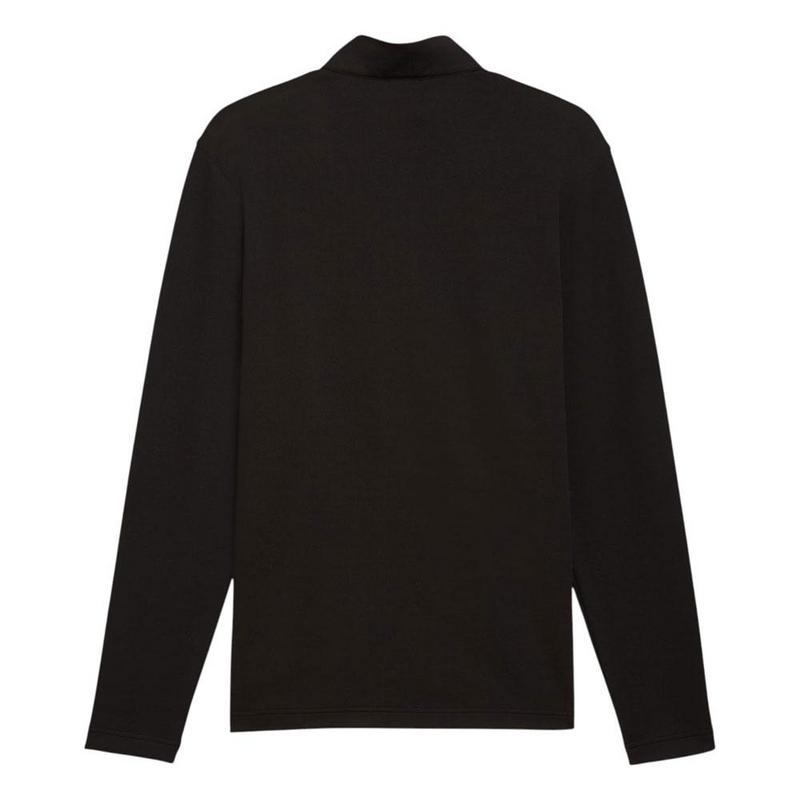 Puma Pure 3.0 Textured 1/4 Zip Golf Sweater - Puma Black/White Glow - main image