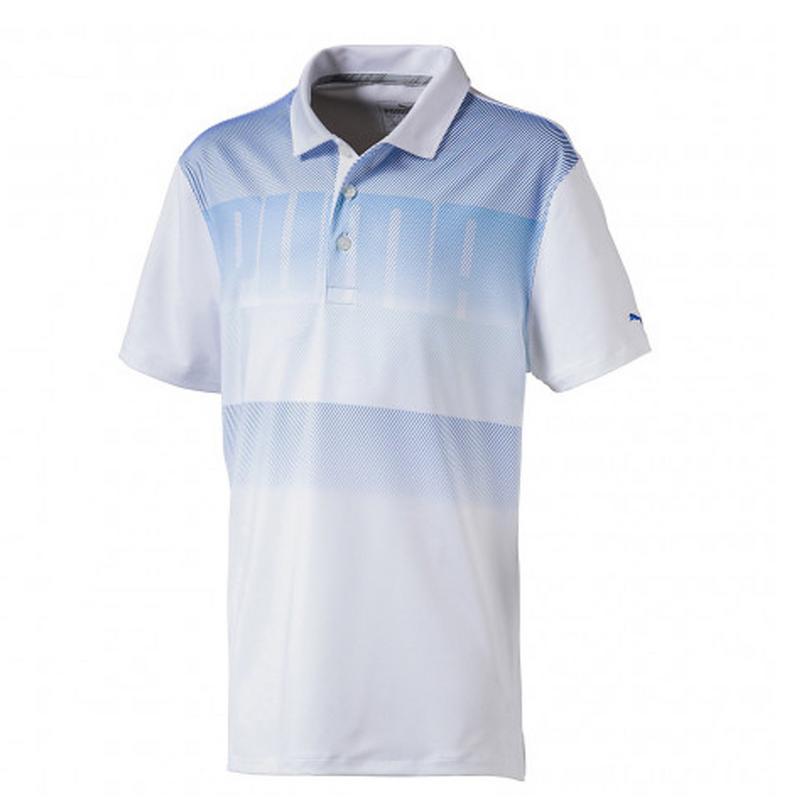 Puma Logo Junior Golf Polo Shirt - Blue - main image