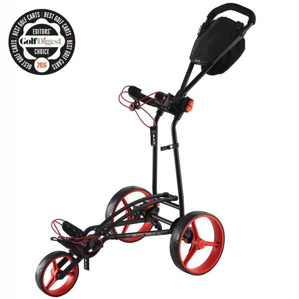Big Max AutoFold FF Golf Push Cart/Trolley - Black/Red