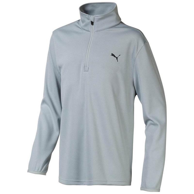 Puma Boys Zip Golf Sweater - Quarry - main image