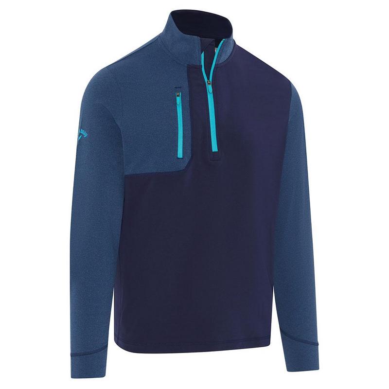 Callaway Aquapel Mixed Media Golf Pullover - Navy - main image