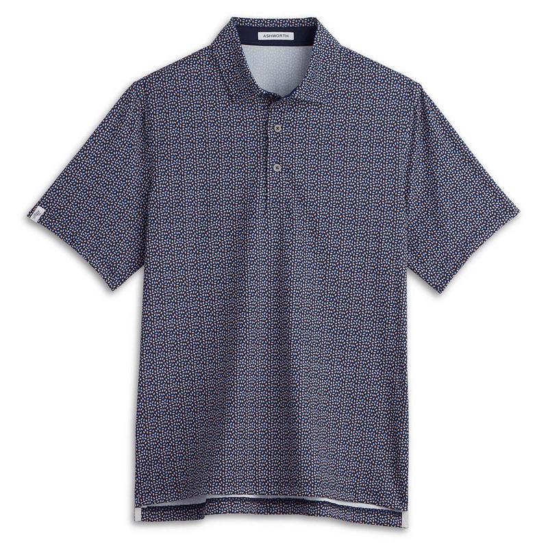 Ashworth Bowtie Leaf Golf Polo - Driver Navy - main image