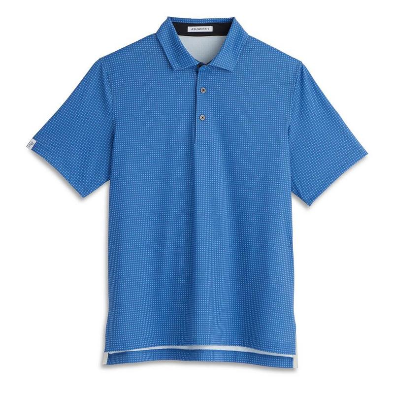 Ashworth Micro Dot Golf Polo - Cobalt
