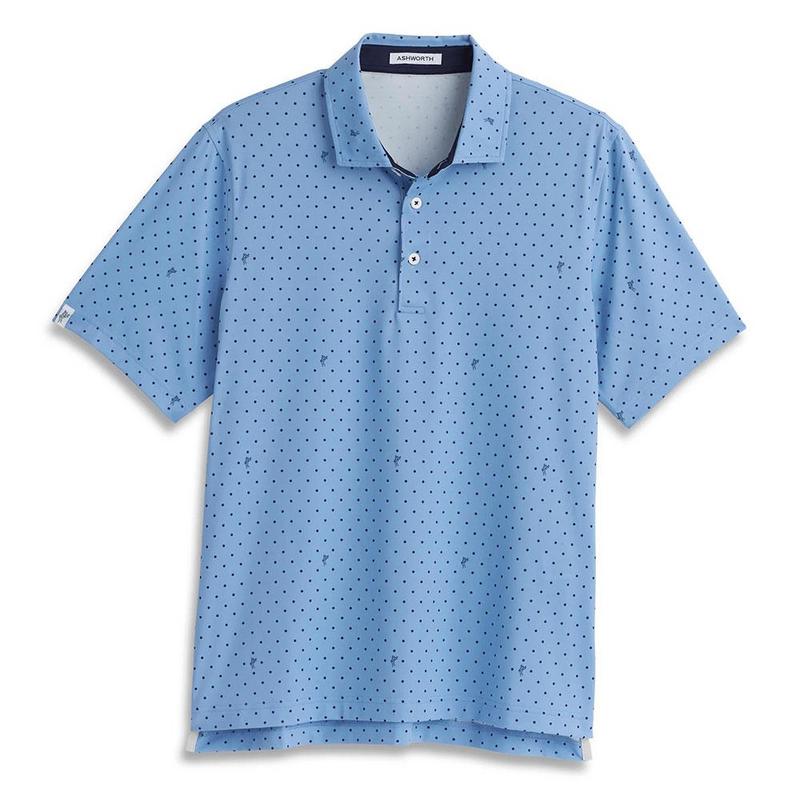 Ashworth Signature Golfman Golf Polo - Chambray Blue - main image