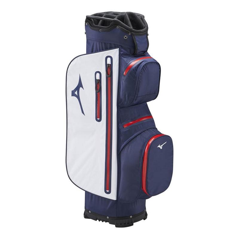 Mizuno BR-DRI Waterproof Golf Trolley Bag - Navy/Red - main image