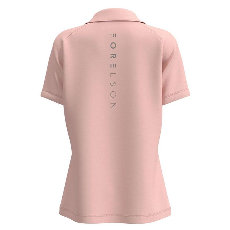 Forelson Blockley Ladies Short Sleeve Zip Polo - Pink - main image