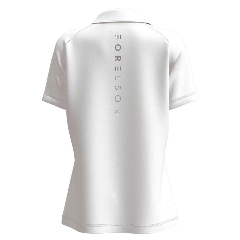 Forelson Blockley Ladies Short Sleeve Zip Polo - White - main image