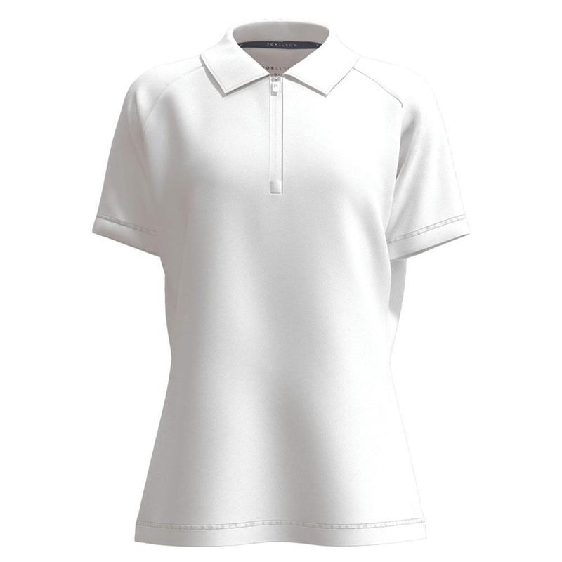 Forelson Blockley Ladies Short Sleeve Zip Polo - White - main image