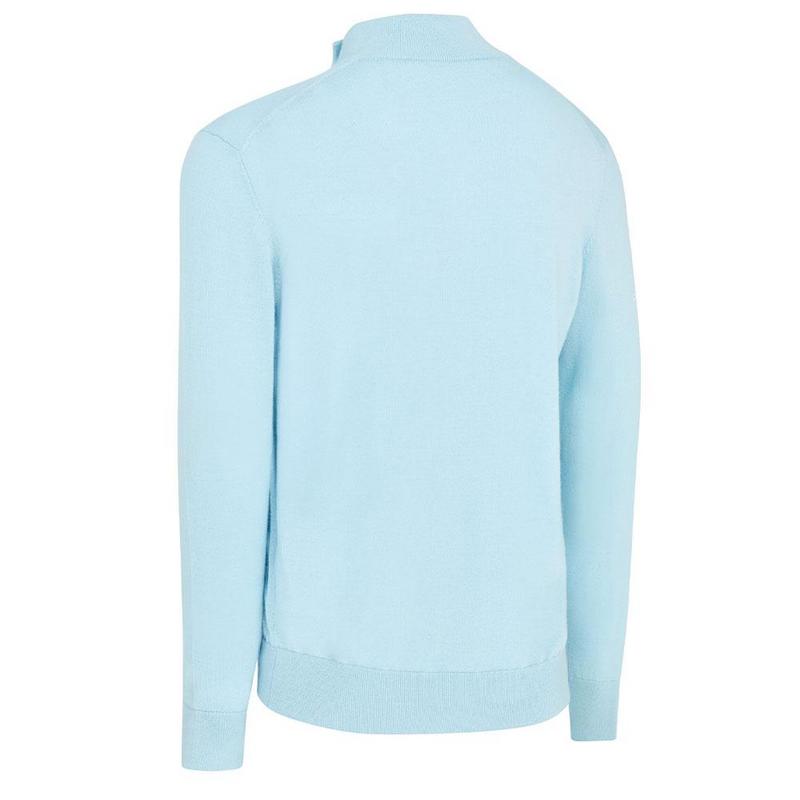 Callaway 1/4 Zip Merino Wool Tour Logo Golf Sweater - Arctic Paradise - main image