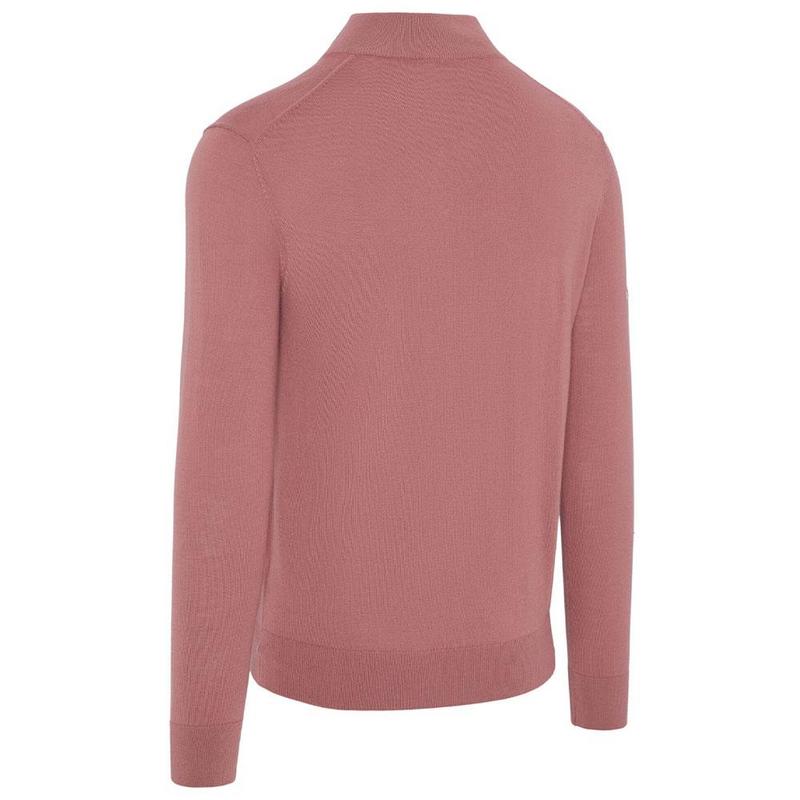 Callaway 1/4 Zip Merino Wool Tour Logo Golf Sweater - Mesa Rose - main image
